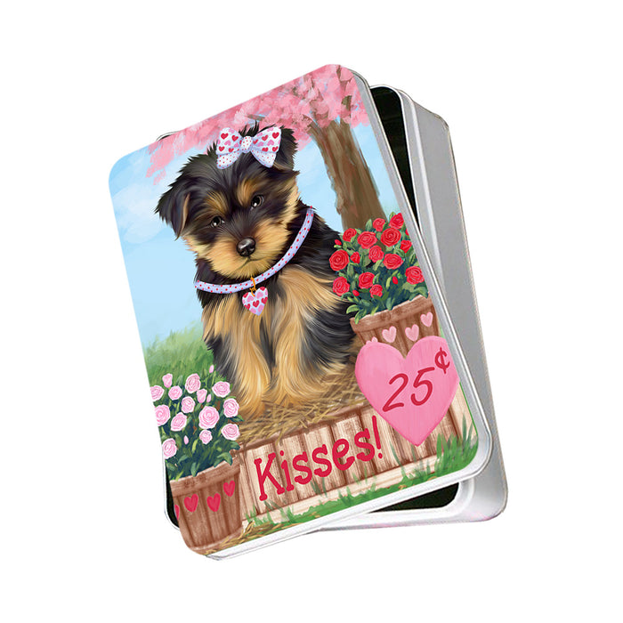 Rosie 25 Cent Kisses Yorkshire Terrier Dog Photo Storage Tin PITN56218