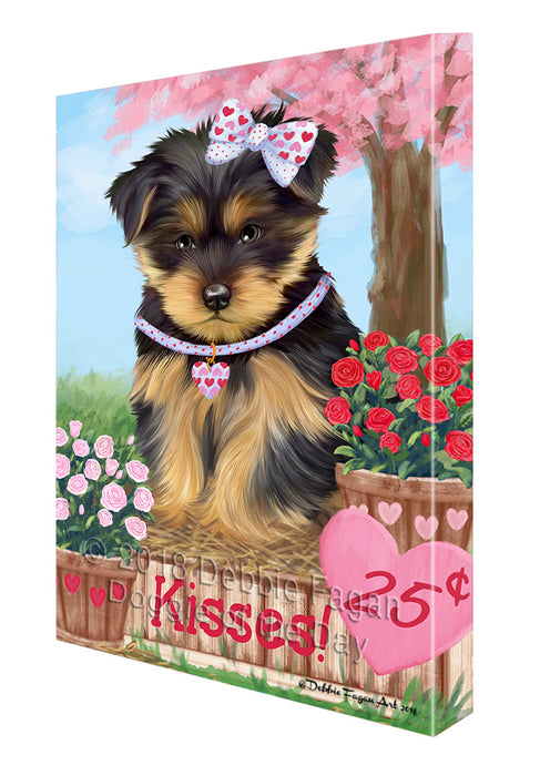 Rosie 25 Cent Kisses Yorkshire Terrier Dog Canvas Print Wall Art Décor CVS128699