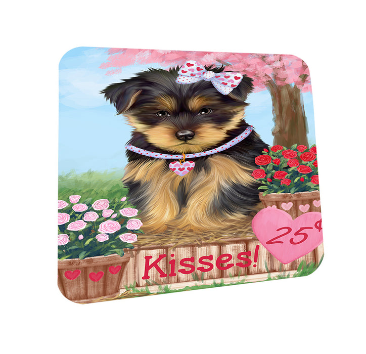 Rosie 25 Cent Kisses Yorkshire Terrier Dog Coasters Set of 4 CST56233