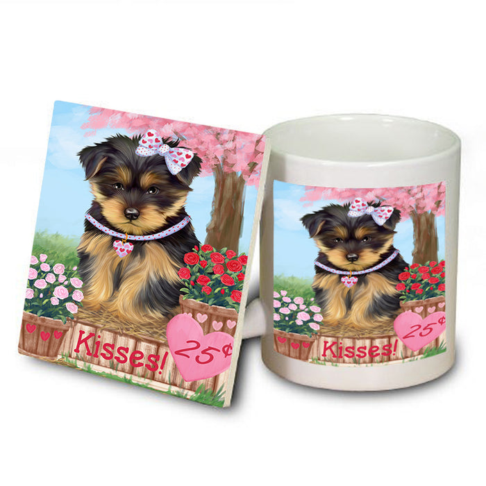 Rosie 25 Cent Kisses Yorkshire Terrier Dog Mug and Coaster Set MUC56267