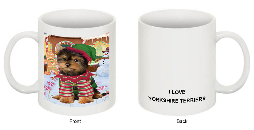 Christmas Gingerbread House Candyfest Yorkshire Terrier Dog Coffee Mug MUG52006