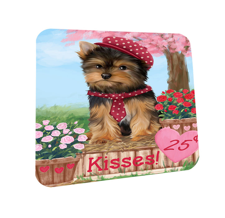 Rosie 25 Cent Kisses Yorkshire Terrier Dog Coasters Set of 4 CST56234
