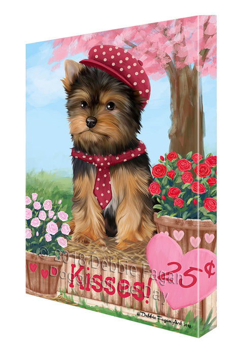 Rosie 25 Cent Kisses Yorkshire Terrier Dog Canvas Print Wall Art Décor CVS128708
