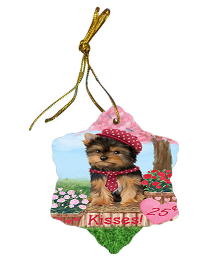 Rosie 25 Cent Kisses Yorkshire Terrier Dog Star Porcelain Ornament SPOR56632