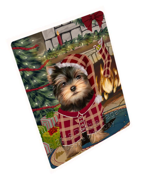 The Stocking was Hung Yorkshire Terrier Dog Magnet MAG72150 (Small 5.5" x 4.25")