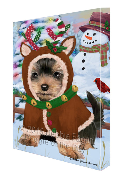 Christmas Gingerbread House Candyfest Yorkshire Terrier Dog Canvas Print Wall Art Décor CVS131705