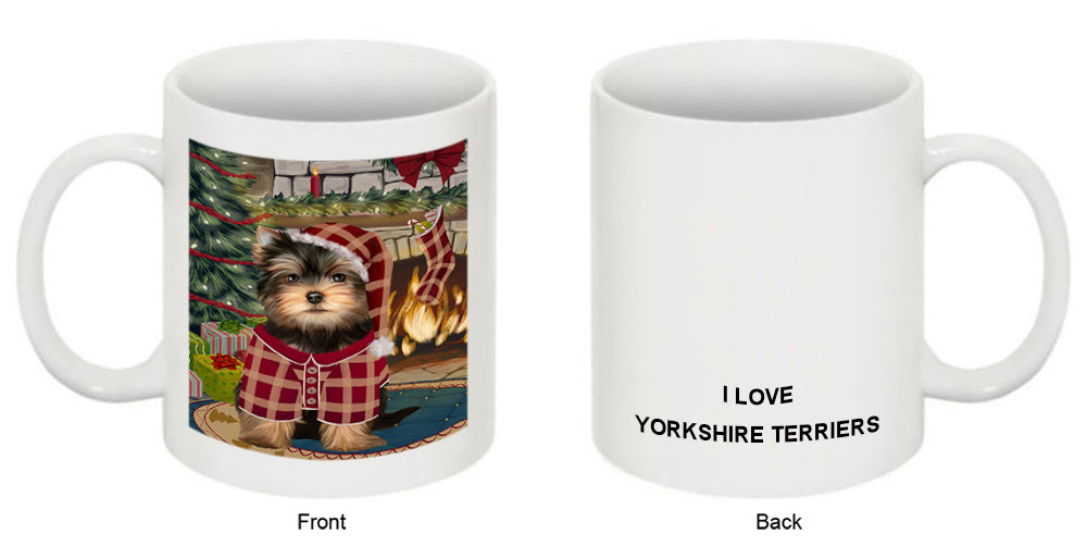 The Stocking was Hung Yorkshire Terrier Dog Coffee Mug MUG51069