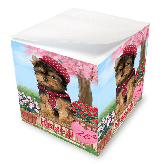Rosie 25 Cent Kisses Yorkshire Terrier Dog Note Cube NOC54348