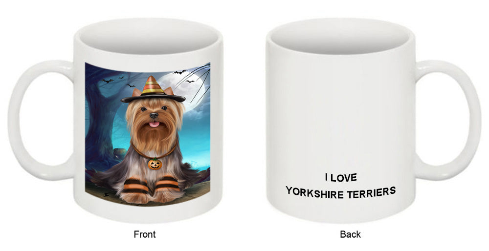 Happy Halloween Trick or Treat Yorkshire Terrier Dog Coffee Mug MUG49947
