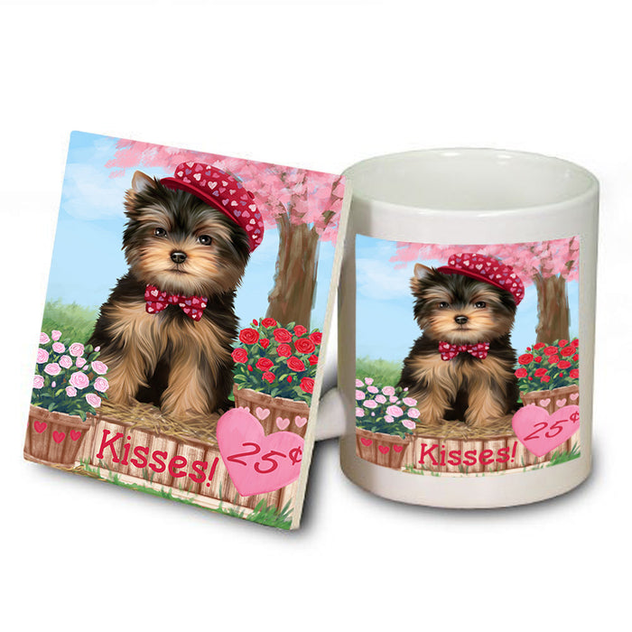 Rosie 25 Cent Kisses Yorkshire Terrier Dog Mug and Coaster Set MUC56269