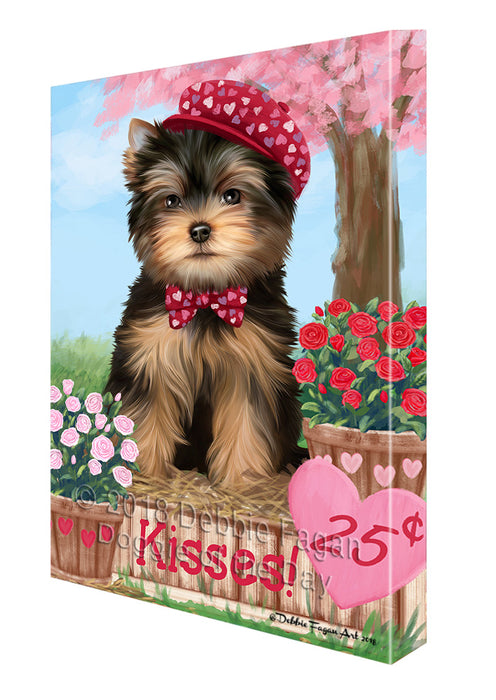 Rosie 25 Cent Kisses Yorkshire Terrier Dog Canvas Print Wall Art Décor CVS128717