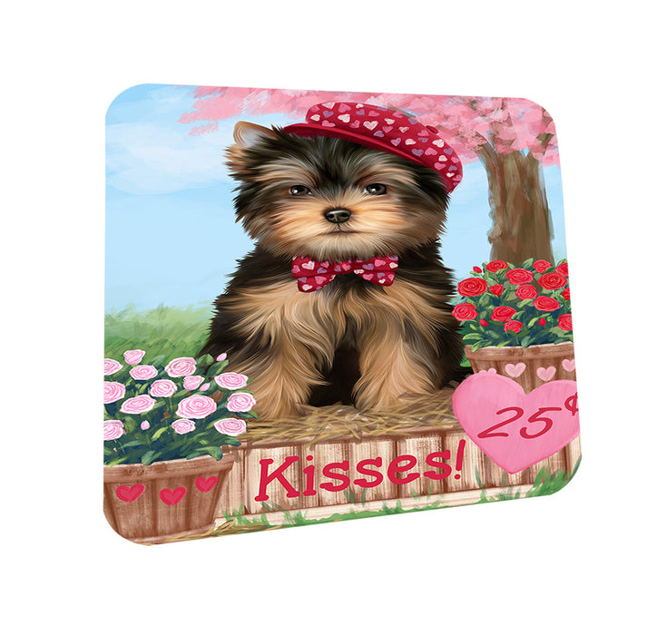 Rosie 25 Cent Kisses Yorkshire Terrier Dog Coasters Set of 4 CST56235