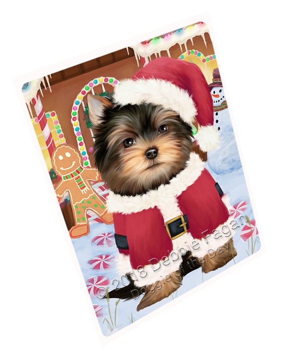 Christmas Gingerbread House Candyfest Yorkshire Terrier Dog Blanket BLNKT128910