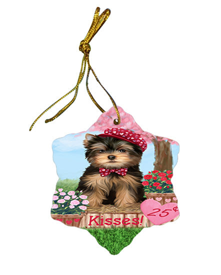 Rosie 25 Cent Kisses Yorkshire Terrier Dog Star Porcelain Ornament SPOR56633