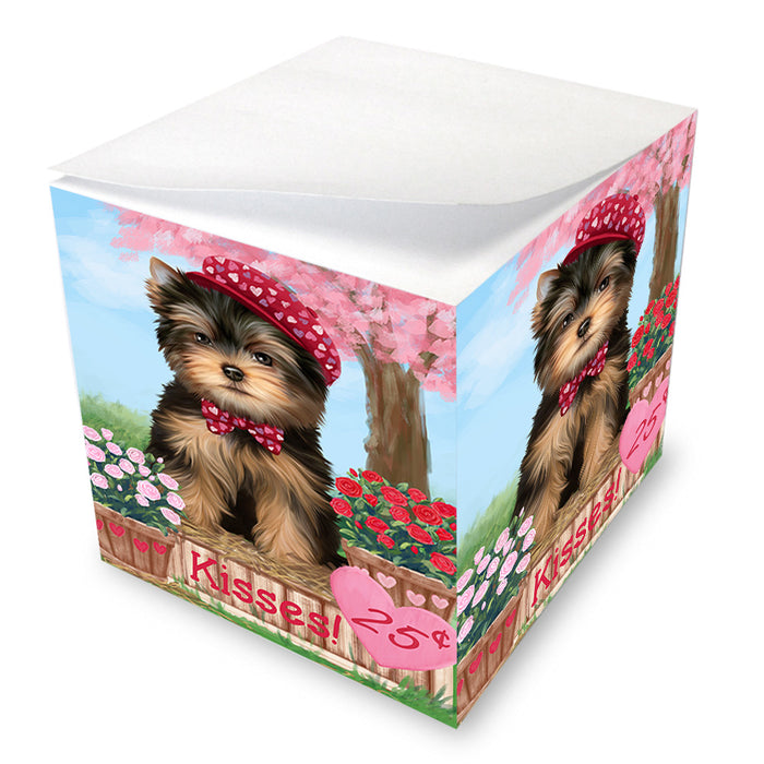 Rosie 25 Cent Kisses Yorkshire Terrier Dog Note Cube NOC54349