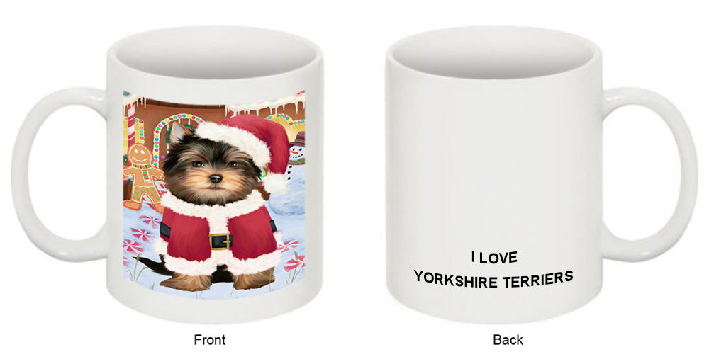 Christmas Gingerbread House Candyfest Yorkshire Terrier Dog Coffee Mug MUG52008