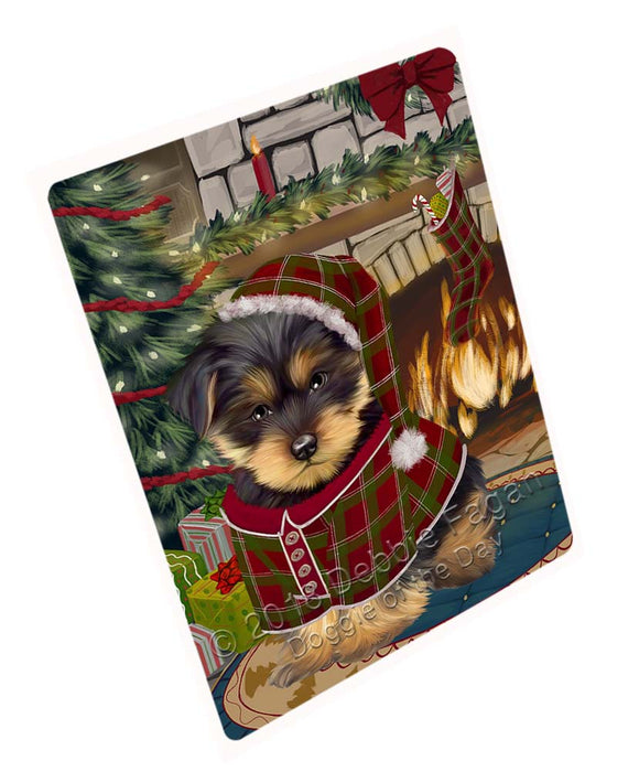 The Stocking was Hung Yorkshire Terrier Dog Magnet MAG72156 (Small 5.5" x 4.25")