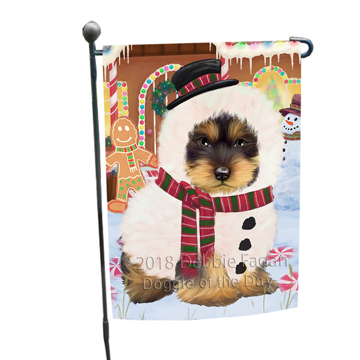 Christmas Gingerbread House Candyfest Yorkshire Terrier Dog Garden Flag GFLG57239
