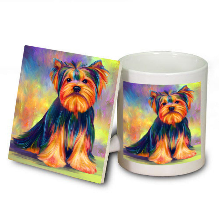 Paradise Wave Yorkshire Terrier Dog Mug and Coaster Set MUC56080