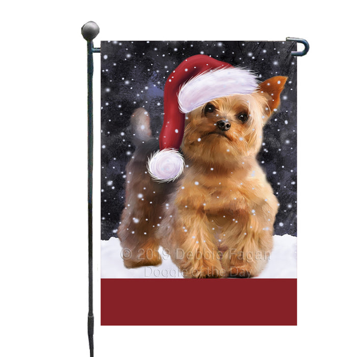 Personalized Let It Snow Happy Holidays Yorkshire Terrier Dog Custom Garden Flags GFLG-DOTD-A62488