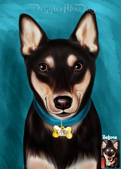 Digital Painting PERSONALIZED PET PORTRAIT! Custom Pet Dog or Cat Art