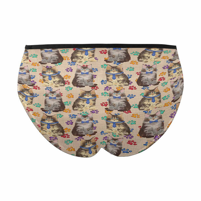 Maine Coon Cats Blue  Women&#039;s High Waist Briefs (Model L26)