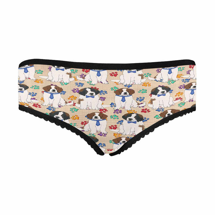 Saint Bernard Dogs Blue  Women&#039;s All Over Print Classic Briefs