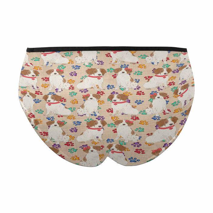 Brittany Spaniel Dogs Red  Women&#039;s High Waist Briefs (Model L26)