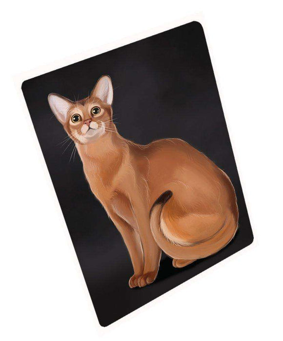 Abyssinian Cat Art Portrait Print Woven Throw Sherpa Plush Fleece Blanket