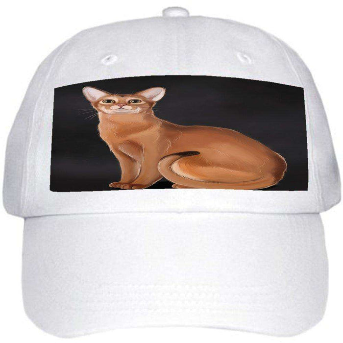 Abyssinian Cat Ball Hat Cap Off White