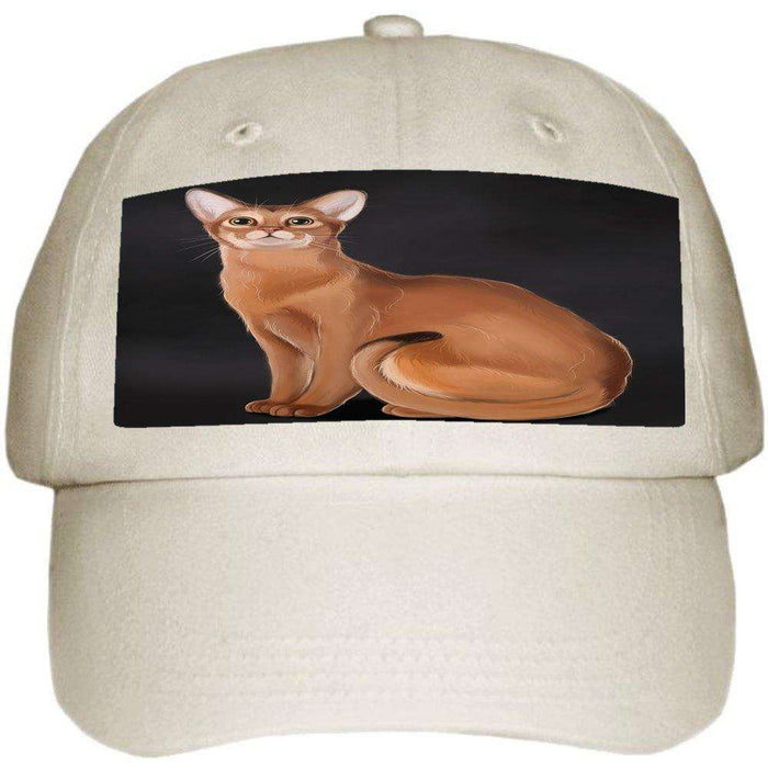 Abyssinian Cat Ball Hat Cap Off White