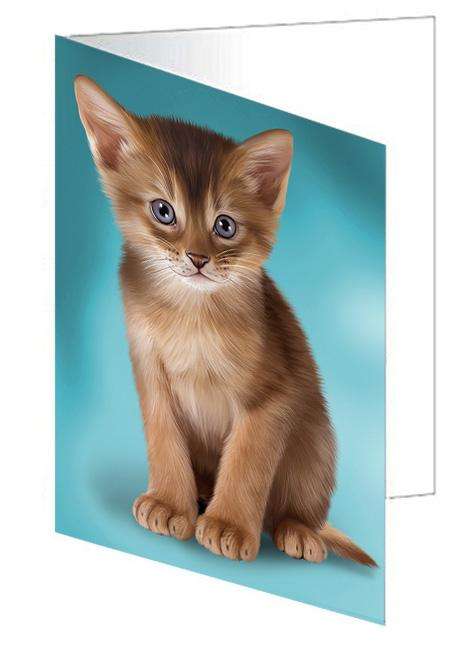 Abyssinian Cat Handmade Artwork Assorted Pets Greeting Cards and Note Cards with Envelopes for All Occasions and Holiday Seasons GCD62234