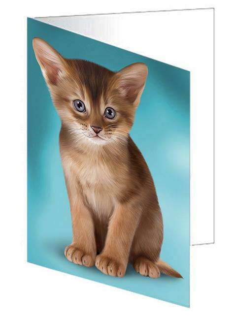 Abyssinian Cat Handmade Artwork Assorted Pets Greeting Cards and Note Cards with Envelopes for All Occasions and Holiday Seasons GCD68243