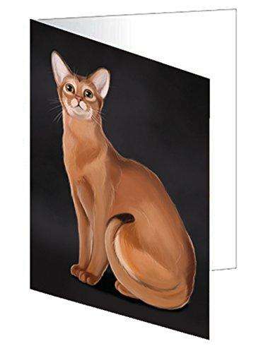 Abyssinian Cat Handmade Artwork Assorted Pets Greeting Cards and Note Cards with Envelopes for All Occasions and Holiday Seasons