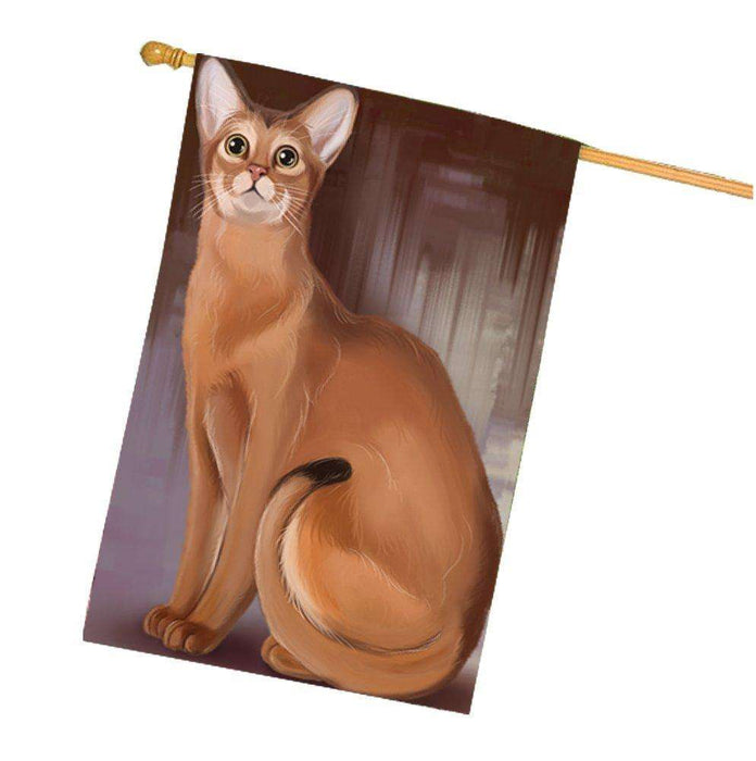 Abyssinian Cat House Flag HF239