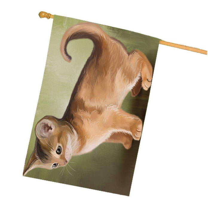 Abyssinian Cat House Flag HF240