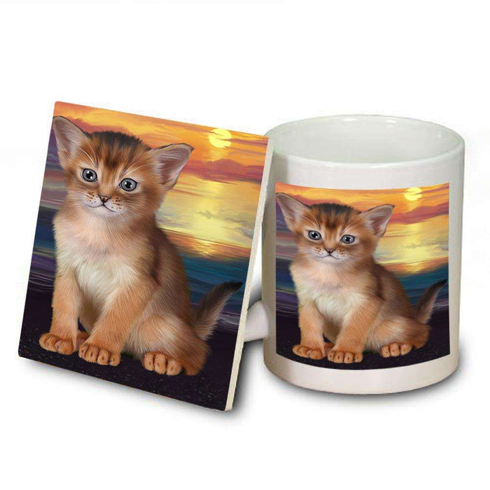 Abyssinian Cat Mug and Coaster Set MUC52750