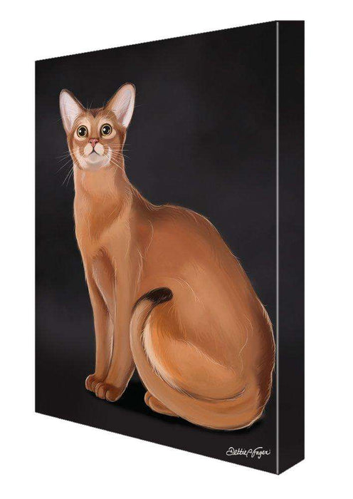 Abyssinian Cat Painting Printed on Painting Printed on Canvas Wall Art Signed Wall Art Signed