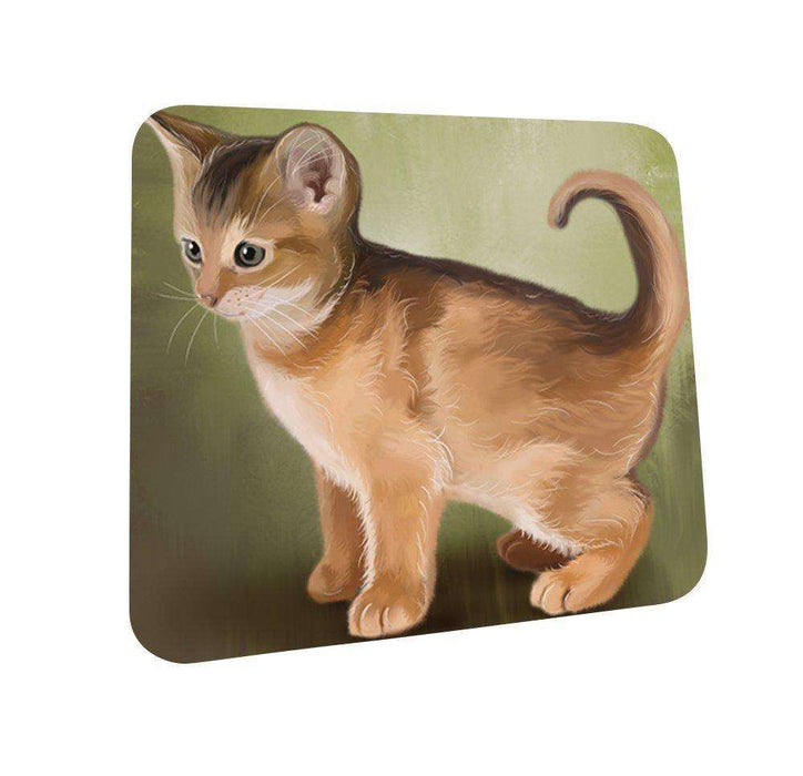 Abyssinian Kitten Cat Coasters Set of 4