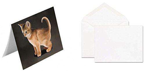 Abyssinian Kitten Cat Handmade Artwork Assorted Pets Greeting Cards and Note Cards with Envelopes for All Occasions and Holiday Seasons