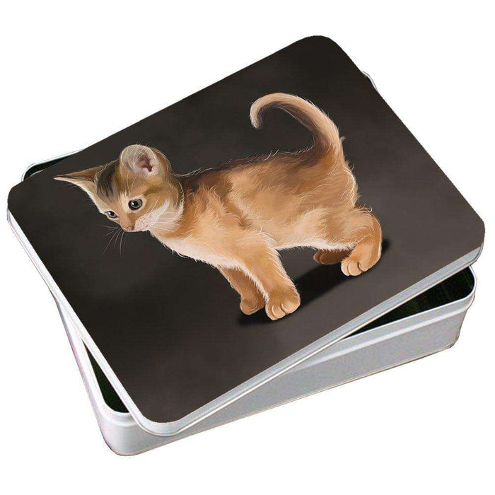 Abyssinian Kitten Cat Photo Storage Tin