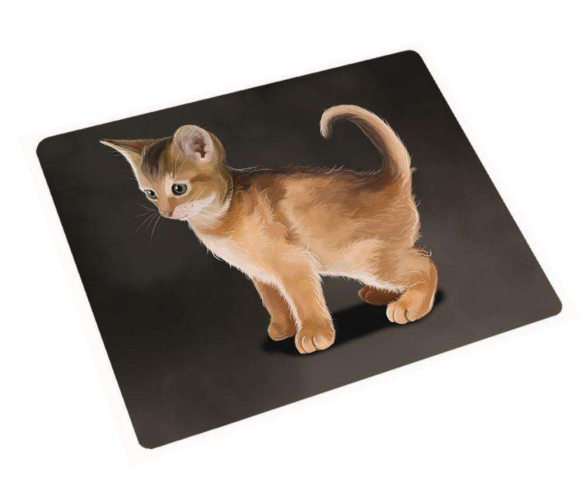 Abyssinian Kitten Cat Tempered Cutting Board