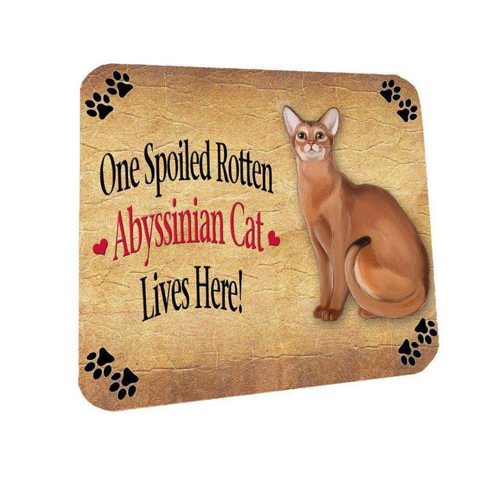 Abyssinian Spoiled Rotten Cat Coasters Set of 4