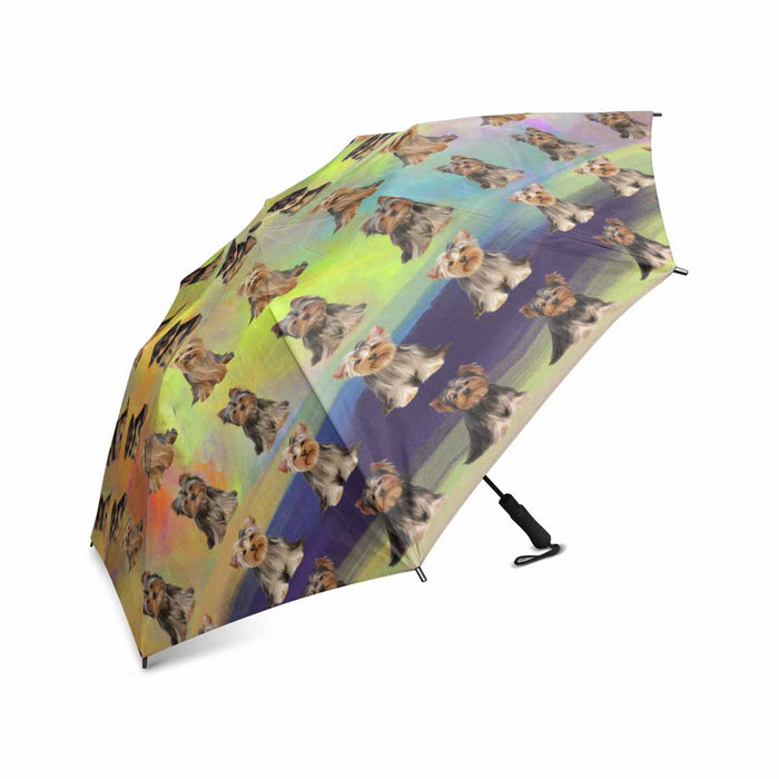 Yorkshire Terrier Dogs  Semi-Automatic Foldable Umbrella
