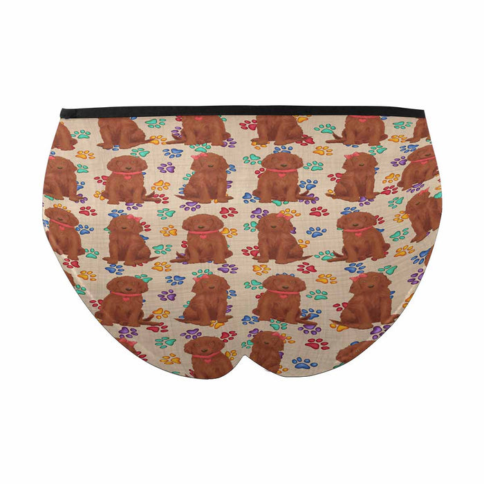 Irish Red Setter Dogs Red  Women's High Waist Briefs (Model L26)