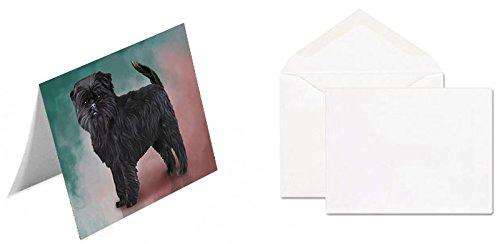 Affenpinscher Dog Handmade Artwork Assorted Pets Greeting Cards and Note Cards with Envelopes for All Occasions and Holiday Seasons D178