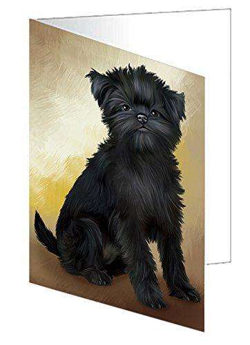 Affenpinscher Dog Handmade Artwork Assorted Pets Greeting Cards and Note Cards with Envelopes for All Occasions and Holiday Seasons