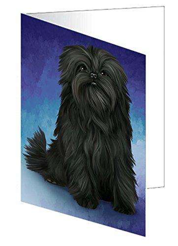 Affenpinscher Dog Handmade Artwork Assorted Pets Greeting Cards and Note Cards with Envelopes for All Occasions and Holiday Seasons