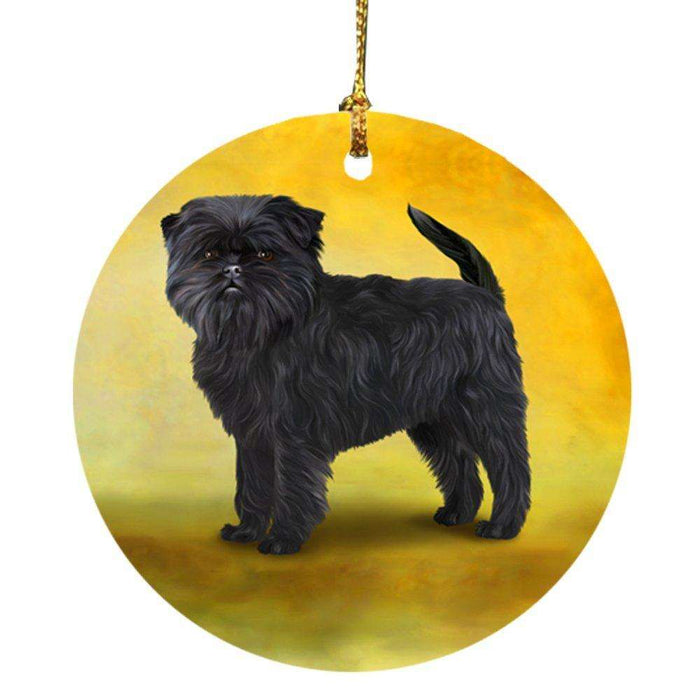 Affenpinscher Dog Round Christmas Ornament