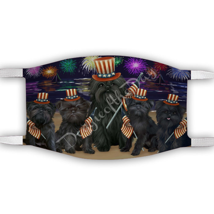 4th of July Independence Day Affenpinscher Dogs Face Mask FM49360